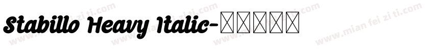 Stabillo Heavy Italic字体转换